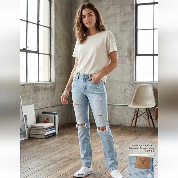 American Eagle Outfitters Denim - American Eagle Outfitters Skinny Stretch Light Denim Jeans Sz 2 Great Condition